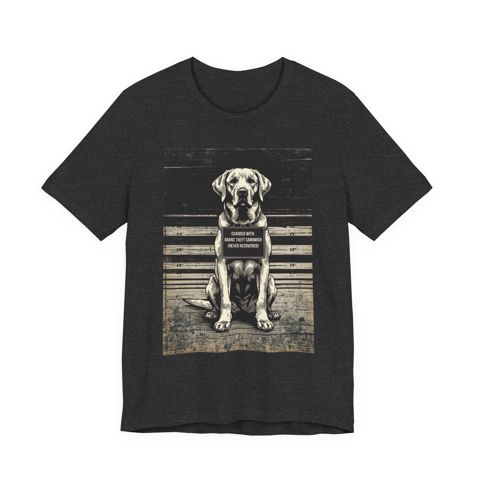 Labrador True Crime Night Shift t-shirt, natural, back view
