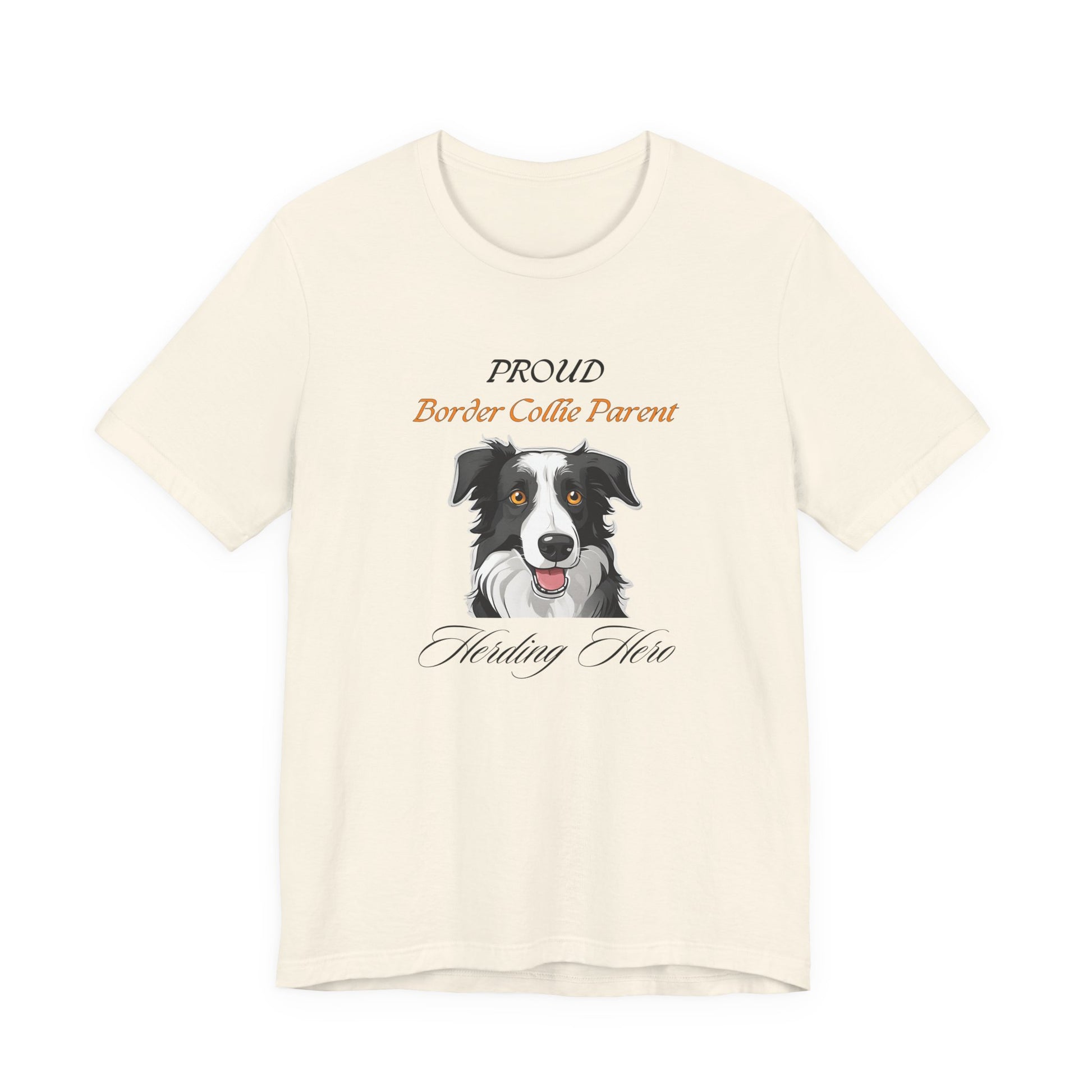 Proud Border Collie Parent t-shirt in White, front view