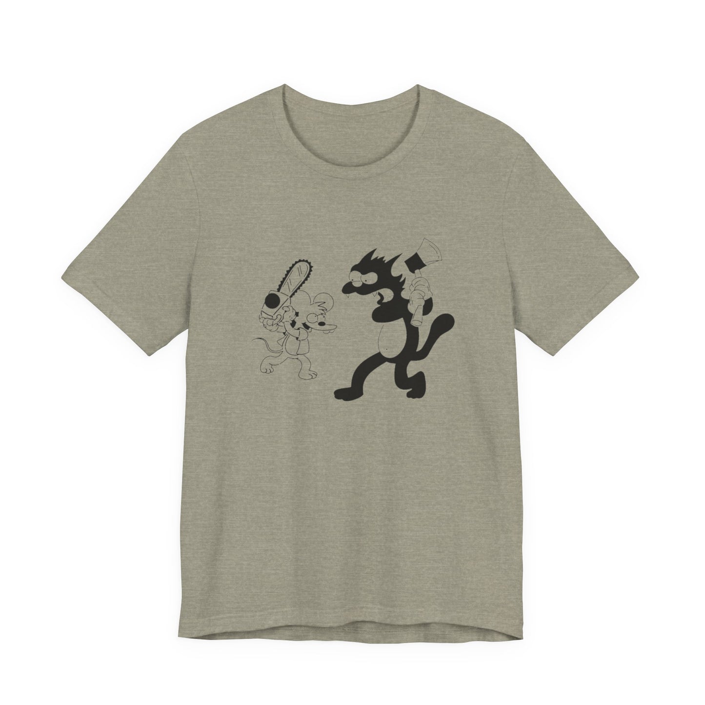 The Itchiest Scratchiest t-shirt in White — classic cartoon chaos tee, gift for cartoon fans