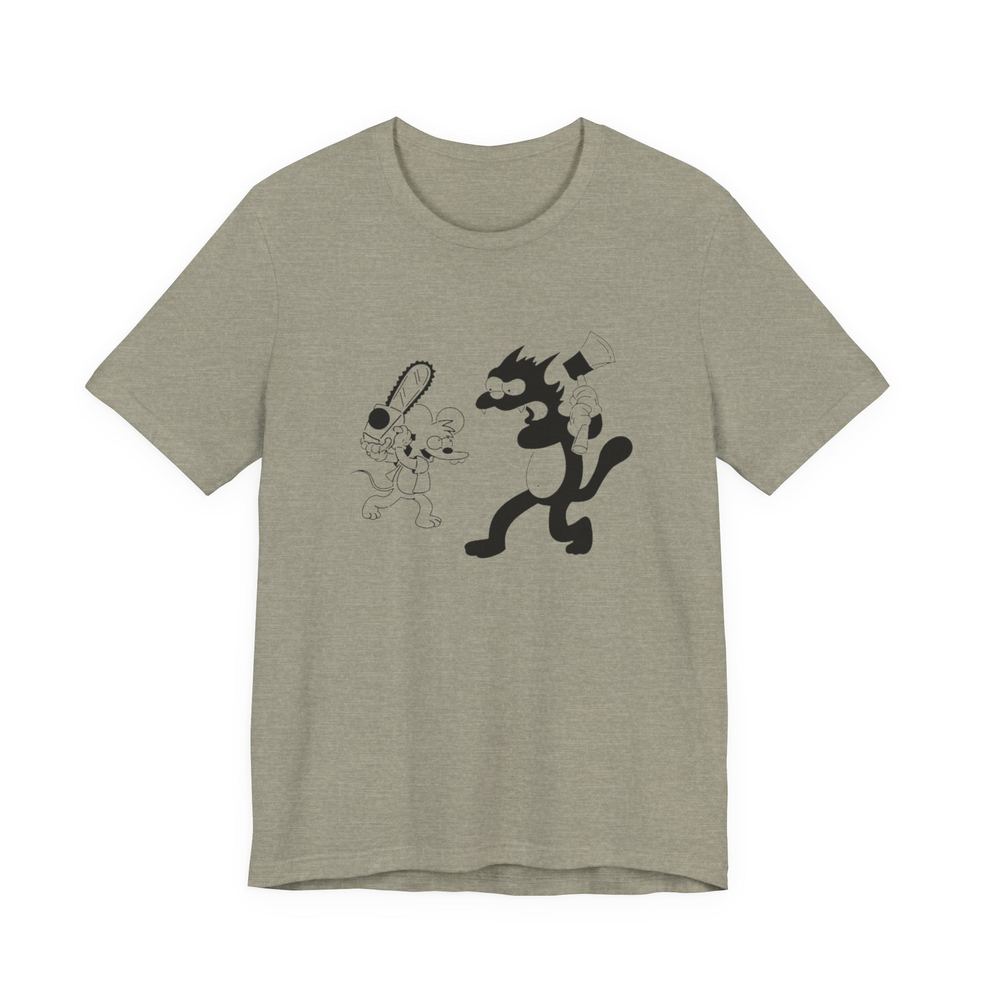 The Itchiest Scratchiest t-shirt in White — classic cartoon chaos tee, gift for cartoon fans