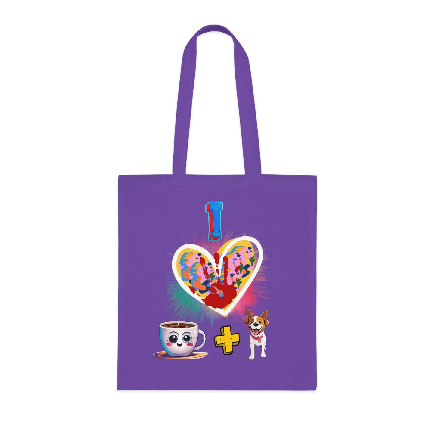 I Love Coffee and Dogs Tote Bag - Stylish & Colorful Design for Dog Lovers!-Sniffwaggleandwalk™