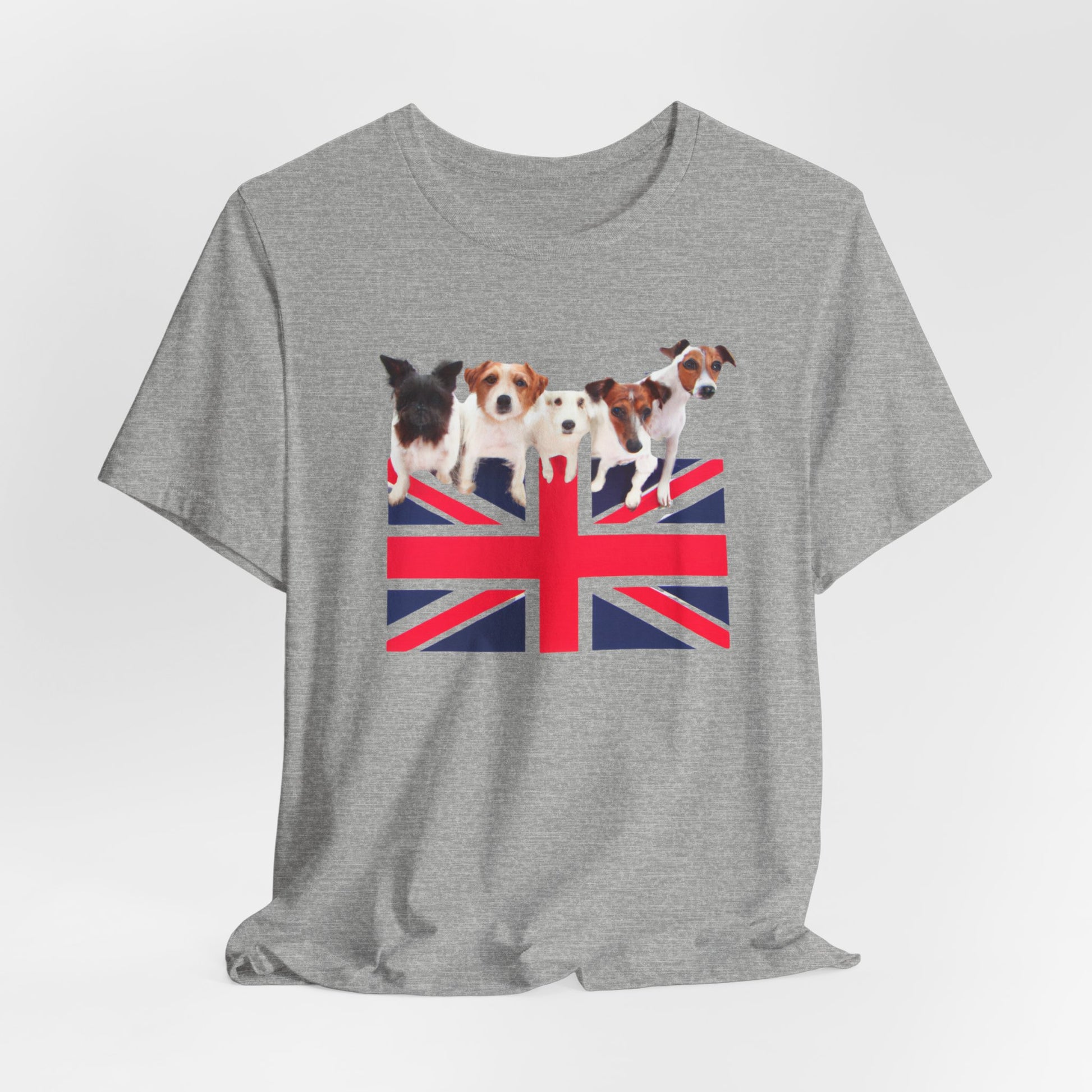 Union Jack Dog Pack T-Shirt — sustainable cotton tee detail