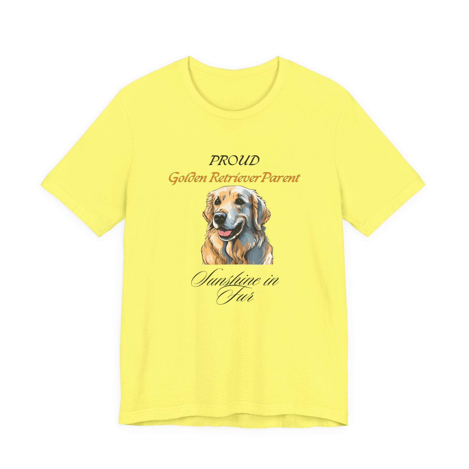 Proud Golden Retriever Parent t-shirt in Natural, front view