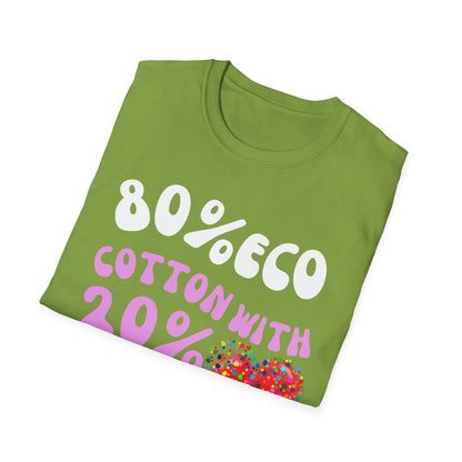 "80% COTTON 20% DOG HAIR" Unisex Softstyle T-Shirt by SniffWaggle'n'Walk™ - Sniff Waggle And Walk