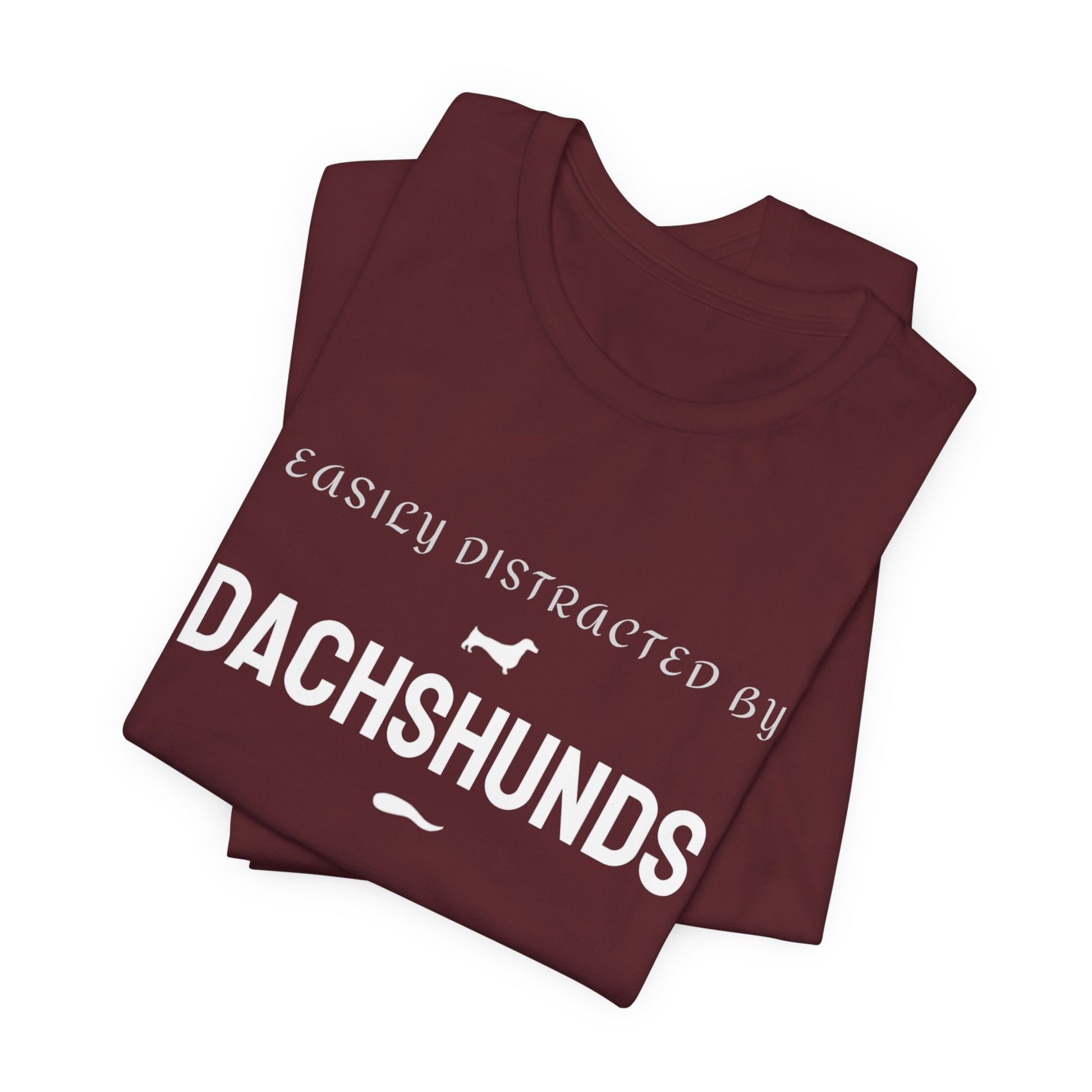 Dark grey heather Dachshund tee fabric texture close-up