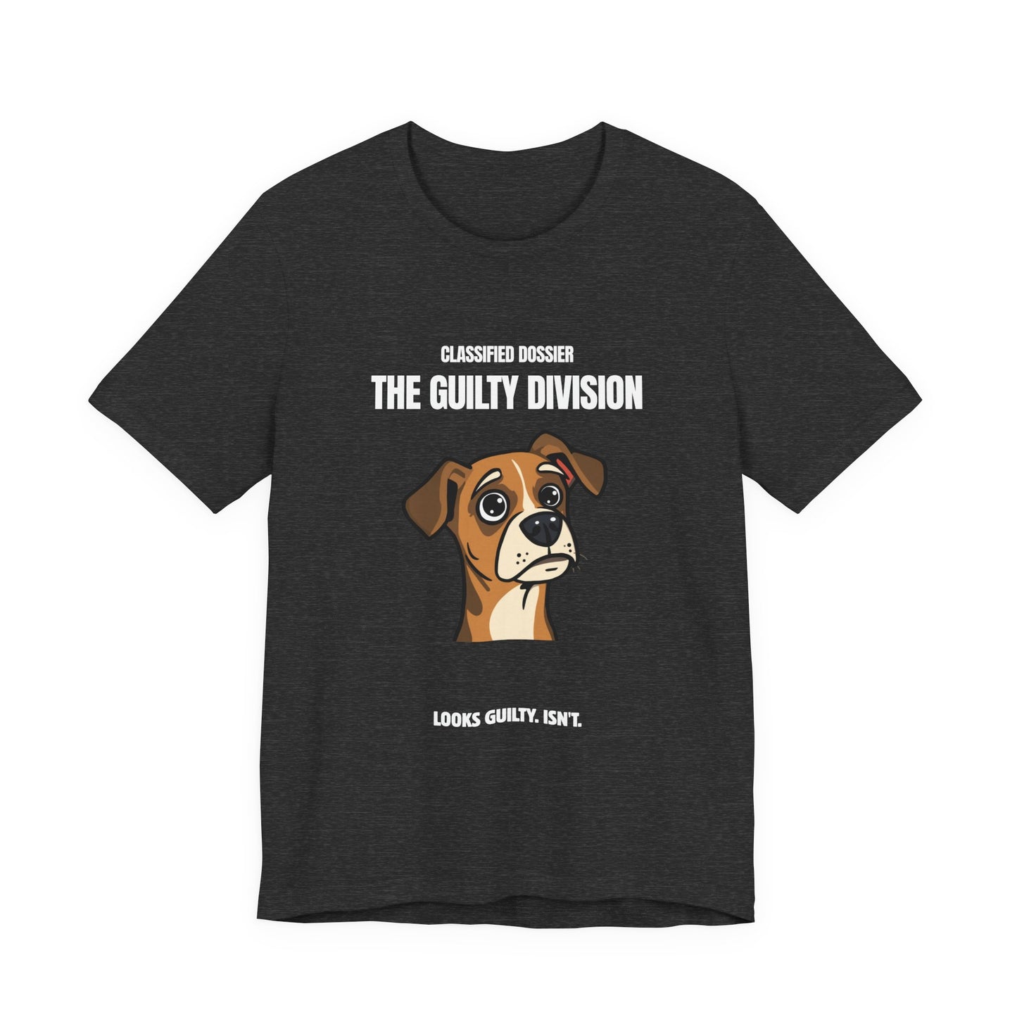 The Guilty Division Dog Tee – "Classified Dossier" Cute Boxer Puppy Shirt