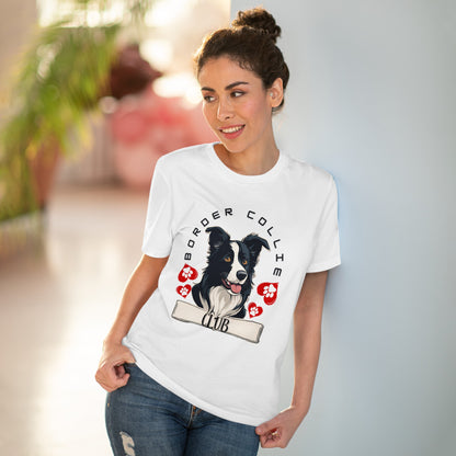 "BORDER COLLIE CLUB" Organic Creator T-shirt - Unisex SniffWaggleAndWalk™ - Sniff Waggle And Walk