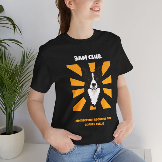 3AM Club Border Collie T-Shirt — SniffWaggleNWalk detail 02