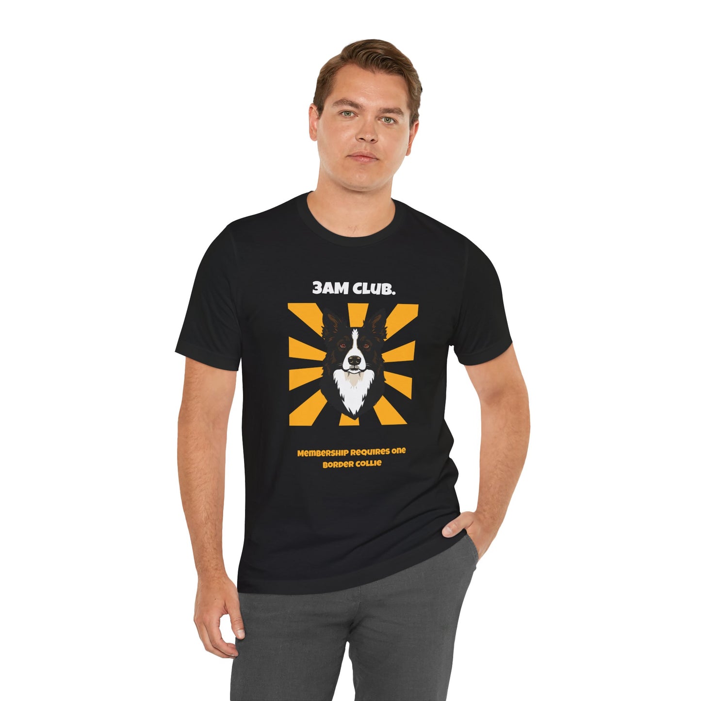 3AM Club Border Collie T-Shirt — SniffWaggleNWalk detail 05