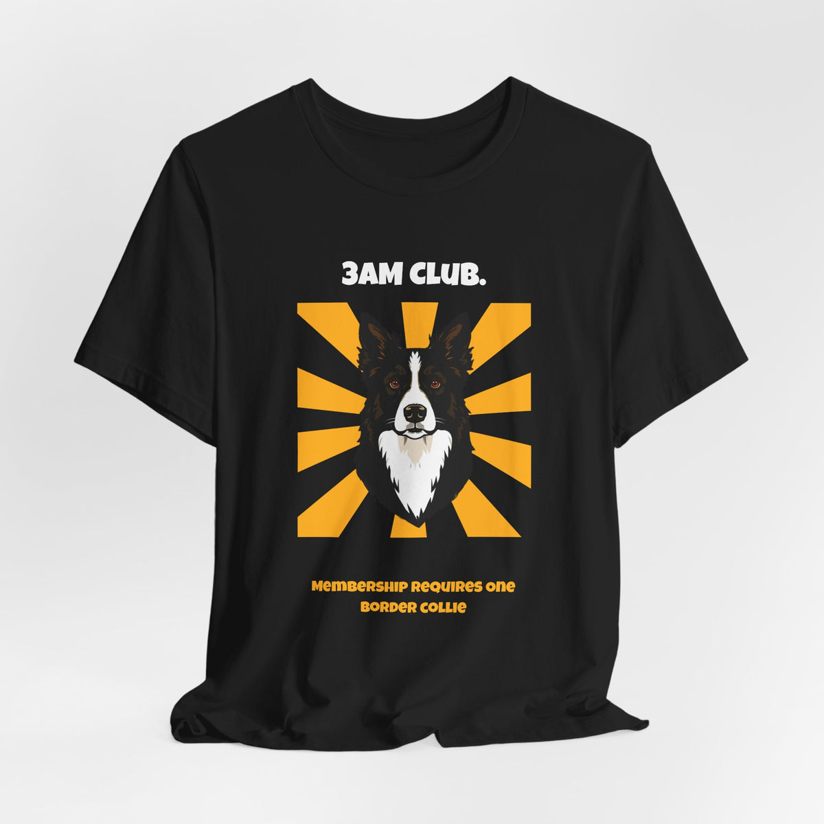 3AM Club Border Collie T-Shirt — SniffWaggleNWalk detail 09