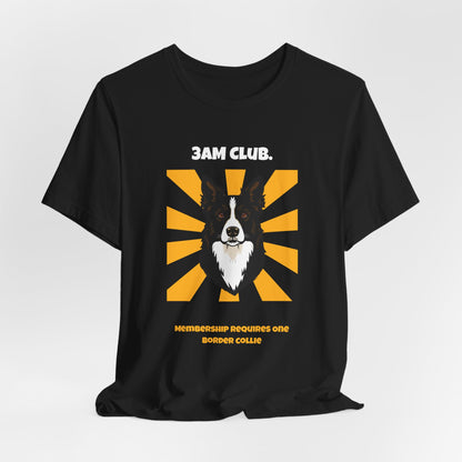 3AM Club Border Collie T-Shirt — SniffWaggleNWalk detail 09