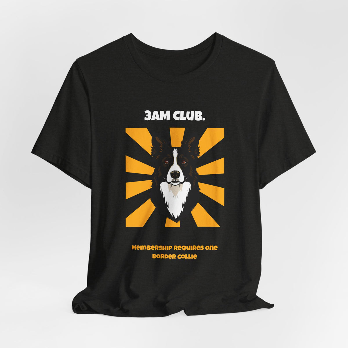 3AM Club Border Collie T-Shirt — SniffWaggleNWalk detail 15