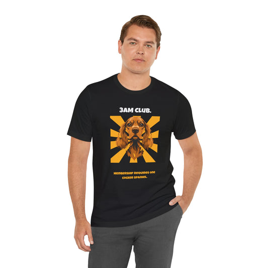 3AM Club Cocker Spaniel T-Shirt — SniffWaggleNWalk front view