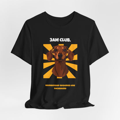 3AM Club Dachshund T-Shirt — SniffWaggleNWalk detail 09