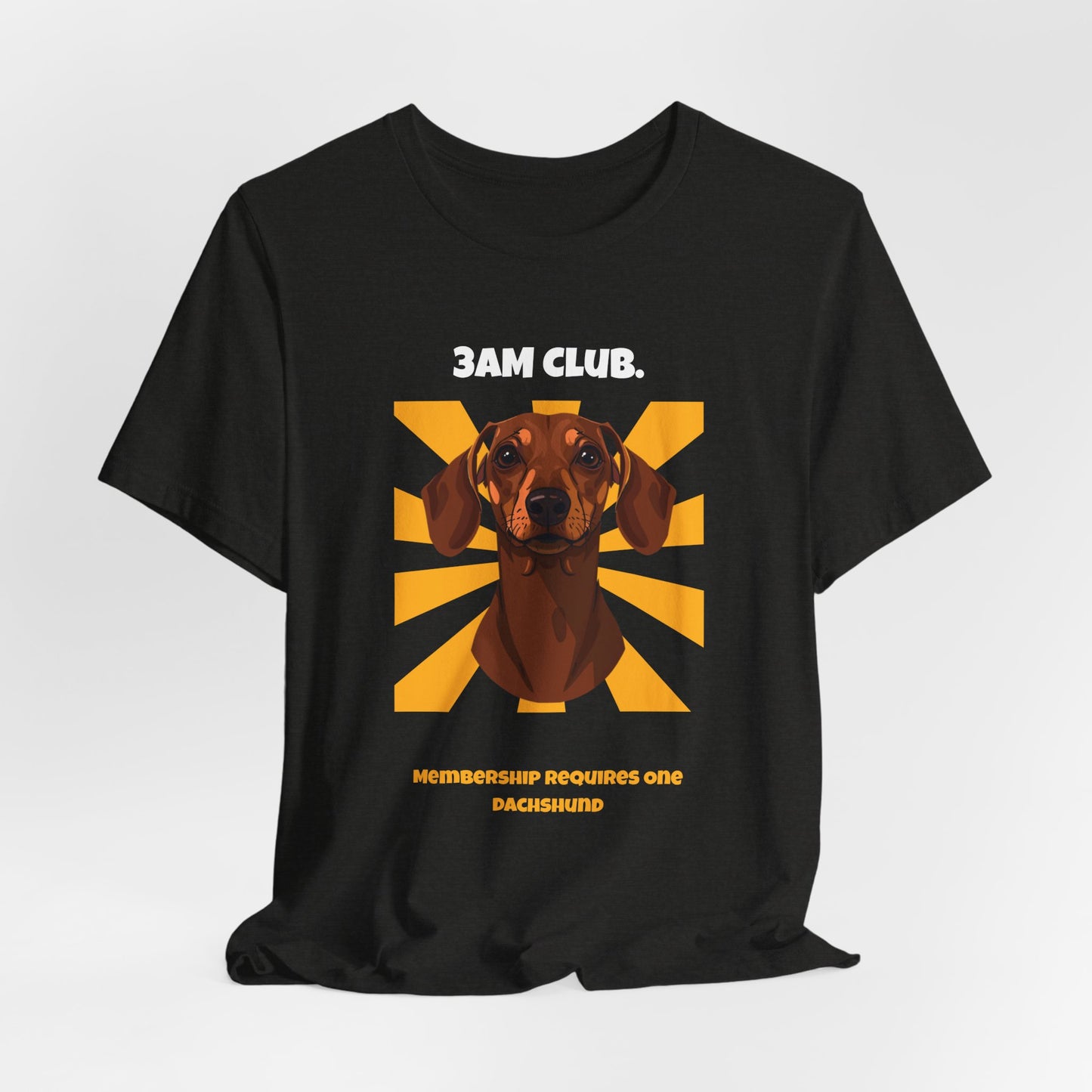 3AM Club Dachshund T-Shirt — SniffWaggleNWalk detail 15