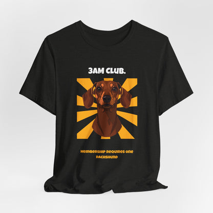 3AM Club Dachshund T-Shirt — SniffWaggleNWalk detail 15