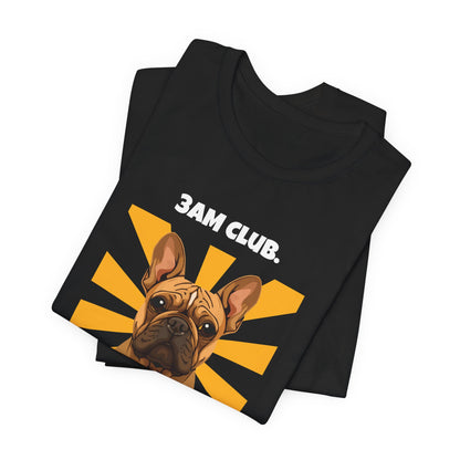 3AM Club French Bulldog T-Shirt — SniffWaggleNWalk detail 08