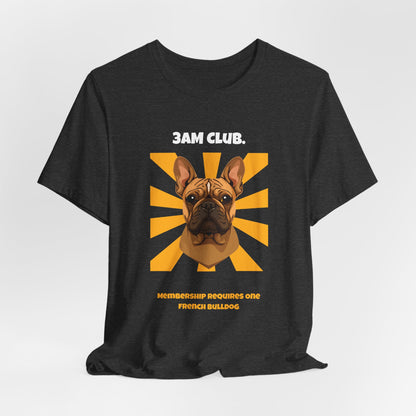 3AM Club French Bulldog T-Shirt — SniffWaggleNWalk detail 21