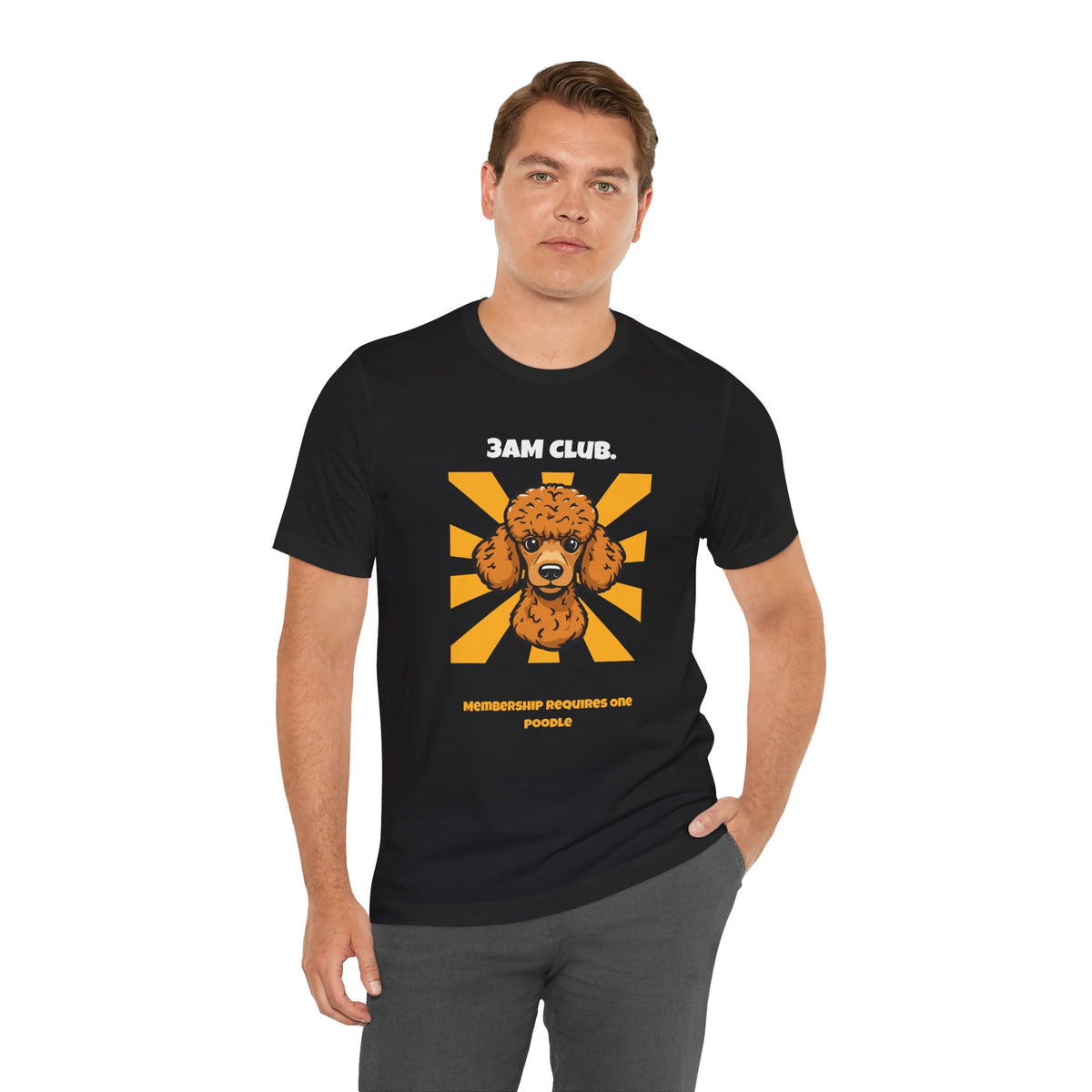 3AM Club Poodle T-Shirt — SniffWaggleNWalk detail 05