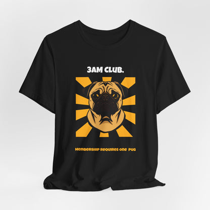 3AM Club Pug T-Shirt — SniffWaggleNWalk detail 09