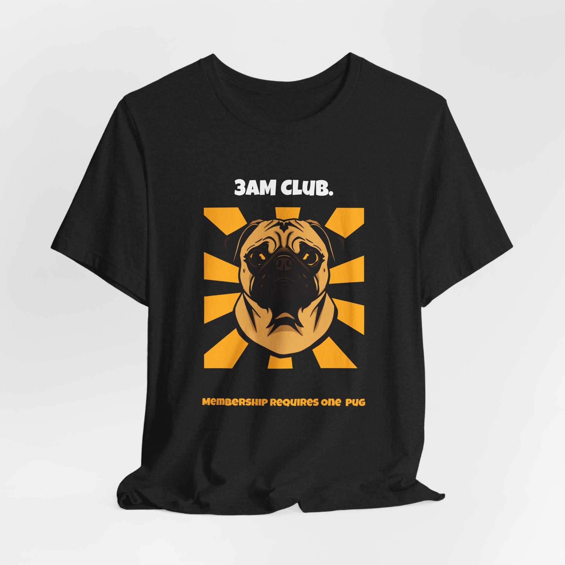 3AM Club Pug T-Shirt — SniffWaggleNWalk detail 15