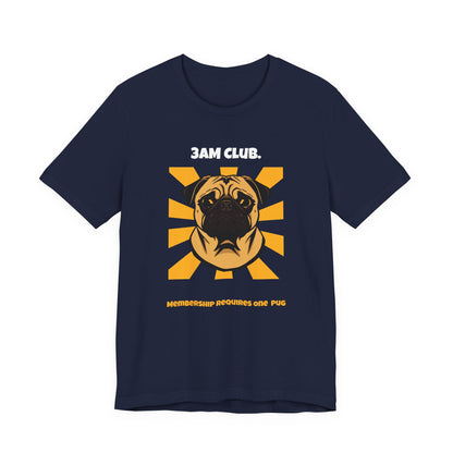 3AM Club Pug T-Shirt — SniffWaggleNWalk detail 24