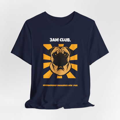 3AM Club Pug T-Shirt — SniffWaggleNWalk detail 27