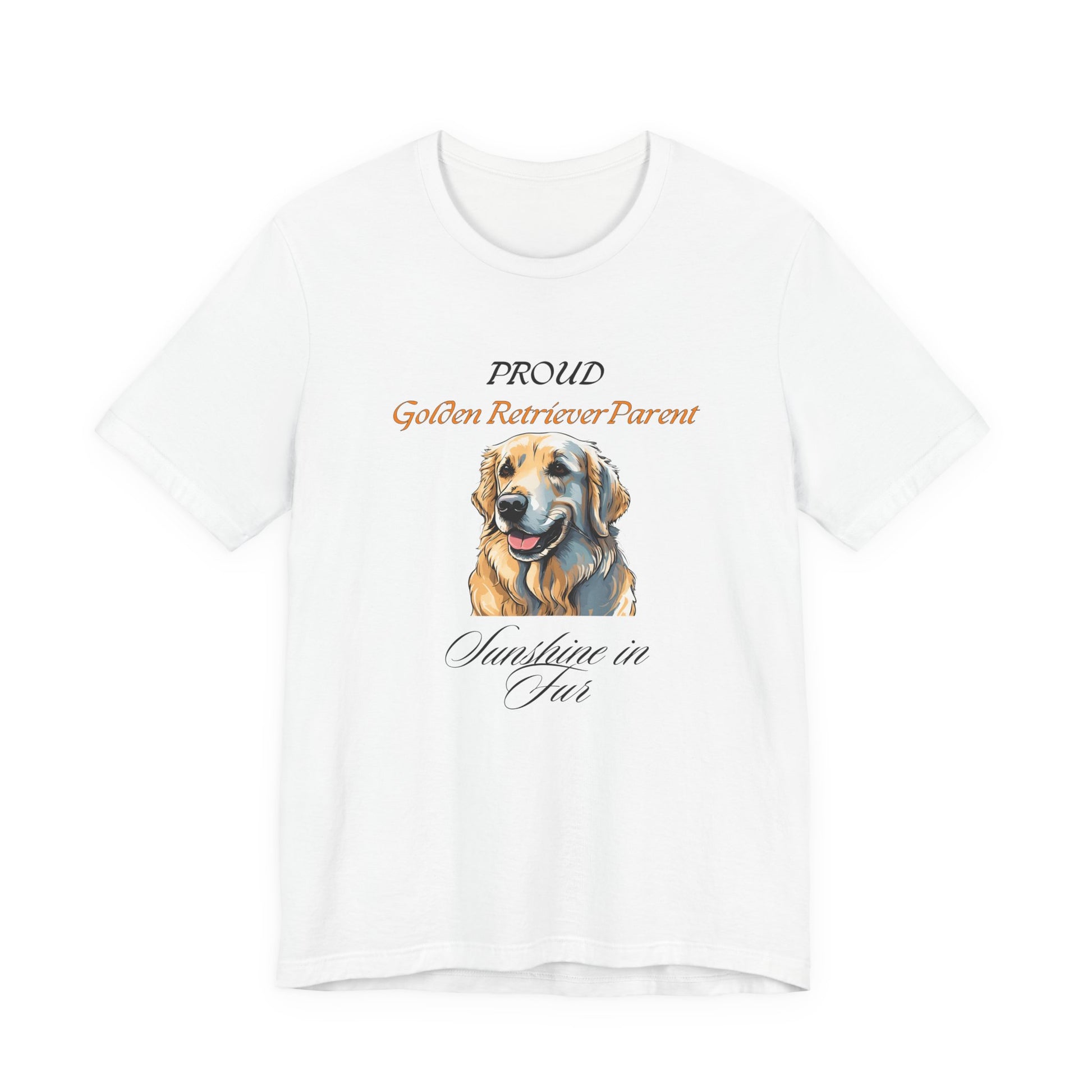 Proud Golden Retriever Parent t-shirt in Yellow, front view