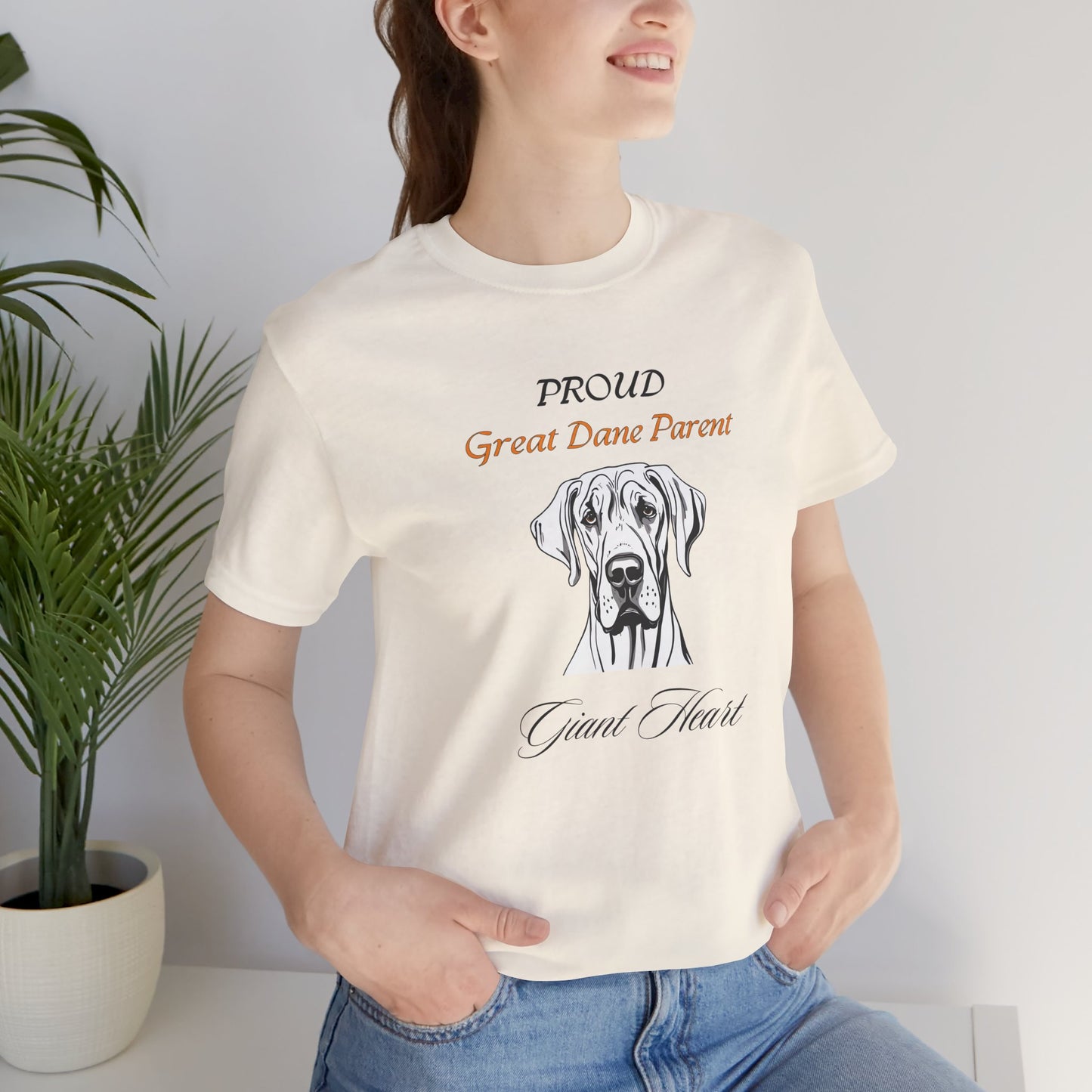 Proud Great Dane Parent t-shirt folded, showing fabric texture