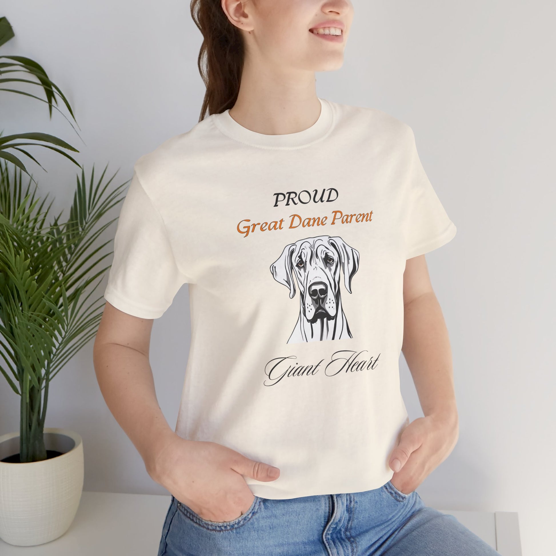 Proud Great Dane Parent t-shirt folded, showing fabric texture