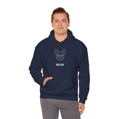 Maroon French Bulldog Dog Dad hoodie for Frenchie owners
