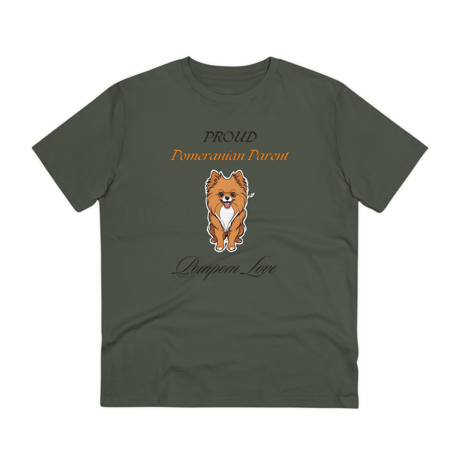 PROUD POMERANIAN PARENT "PomPom Love" Organic T-shirt - Unisex - Sniff Waggle And Walk