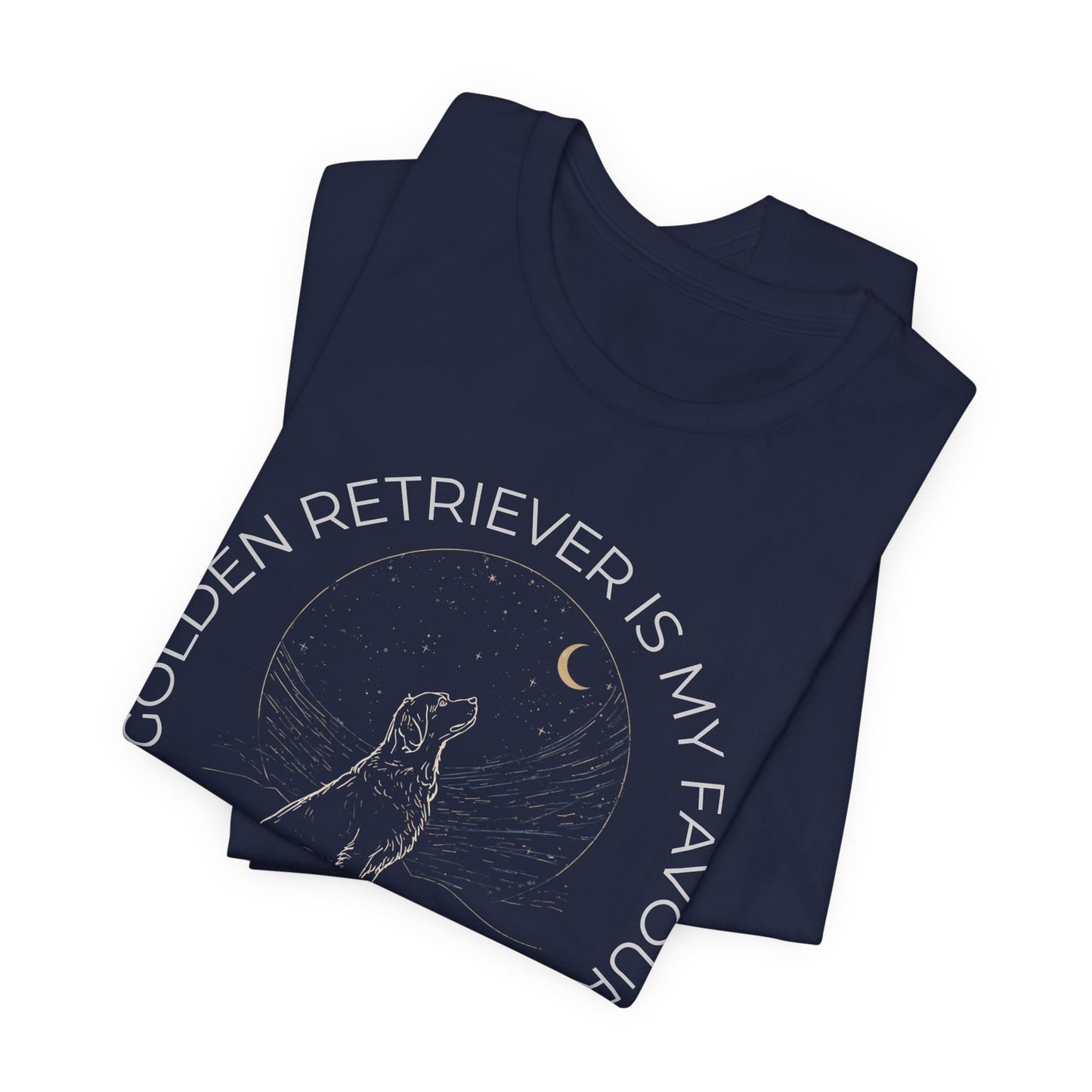 Golden Retriever Cosmic Companion Tee — "My Golden Retriever Is My Favourite" Dog Lover T‑Shirt