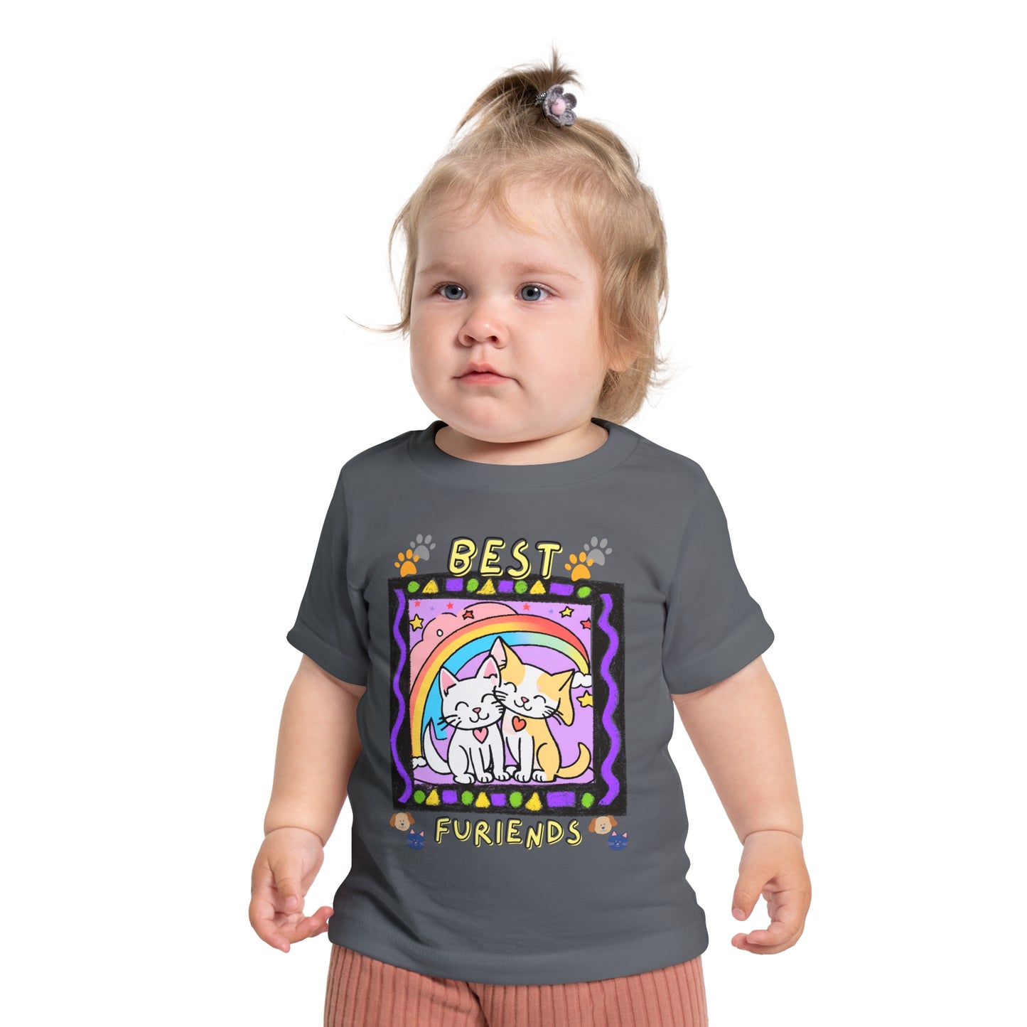 🐾 "Best Furiends" Baby T-Shirt – Soft, Adorable & Perfect for Little Animal Lovers! 🌈