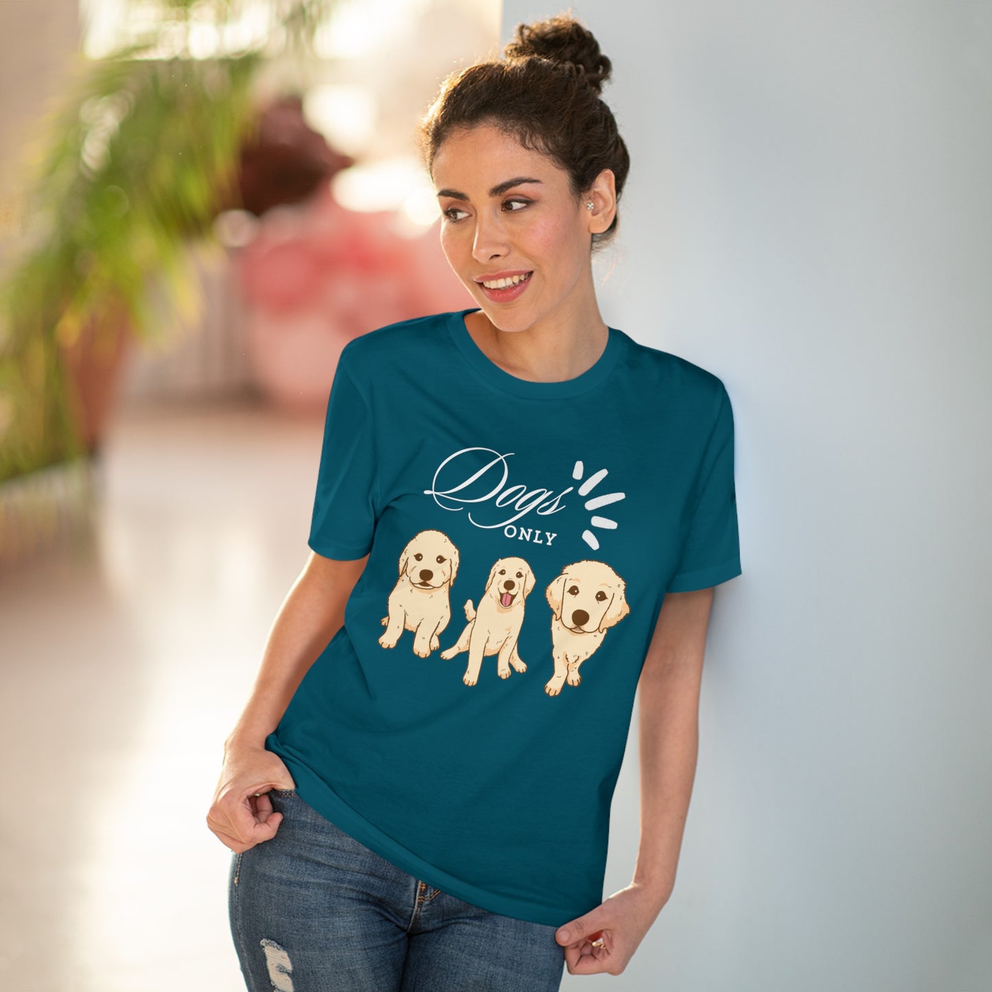 DOGS ONLY Organic T-shirt - Unisex - Sniff Waggle And Walk