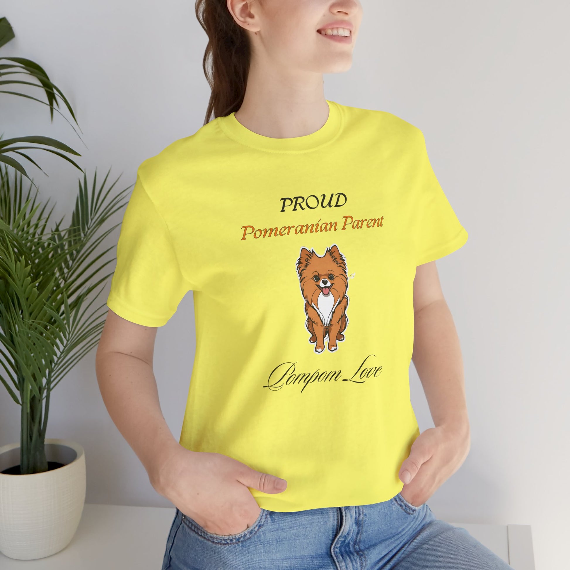 Proud Pomeranian Parent t-shirt White front detail