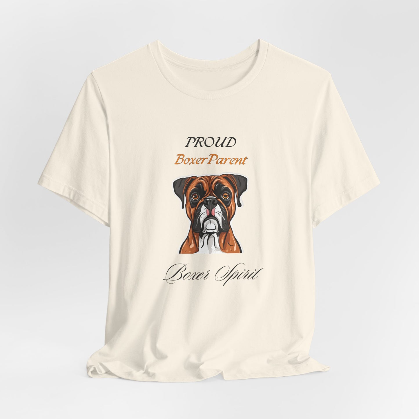 Proud Boxer Parent t-shirt flat lay on Yellow
