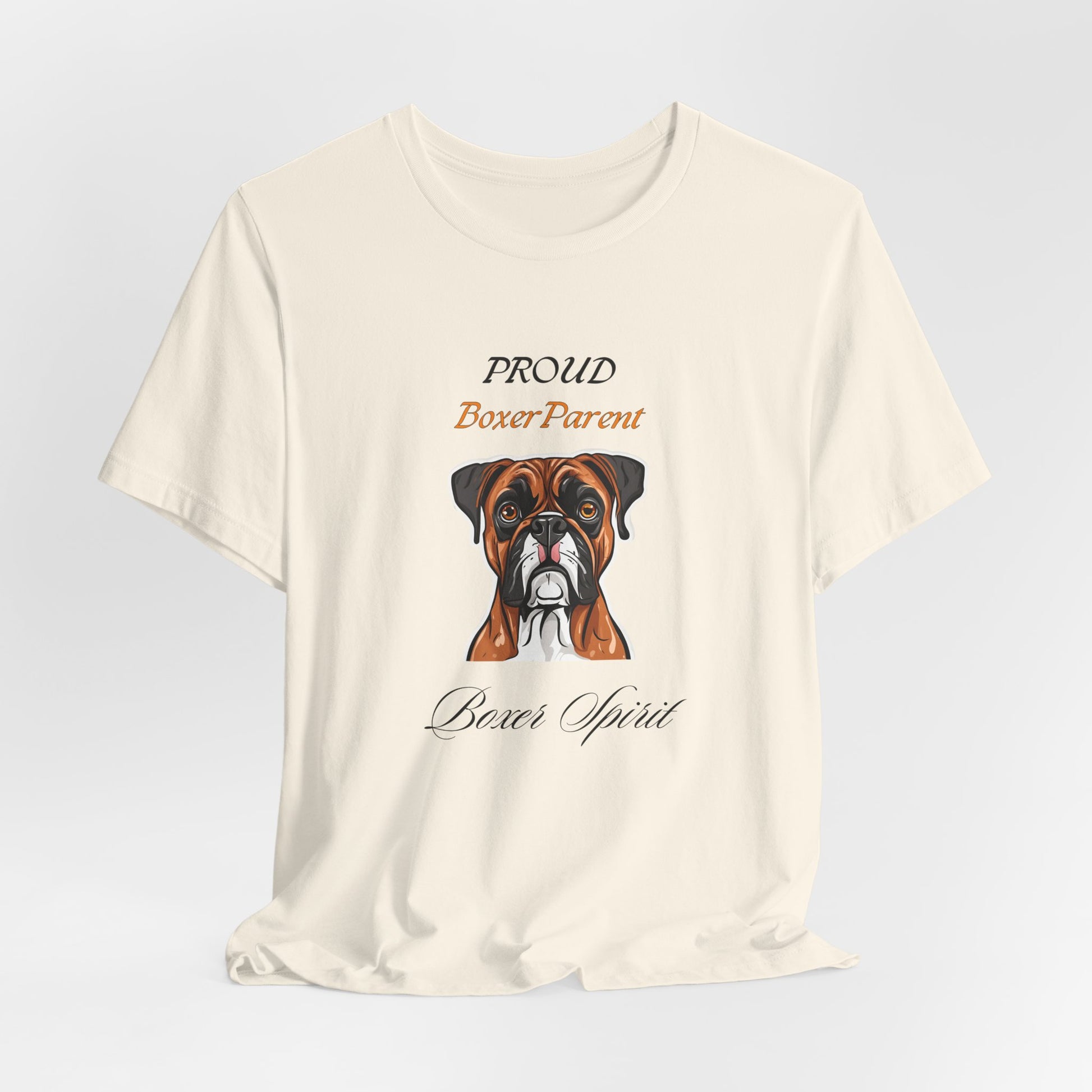 Proud Boxer Parent t-shirt flat lay on Yellow