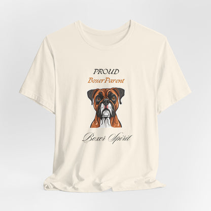 Proud Boxer Parent t-shirt flat lay on Yellow