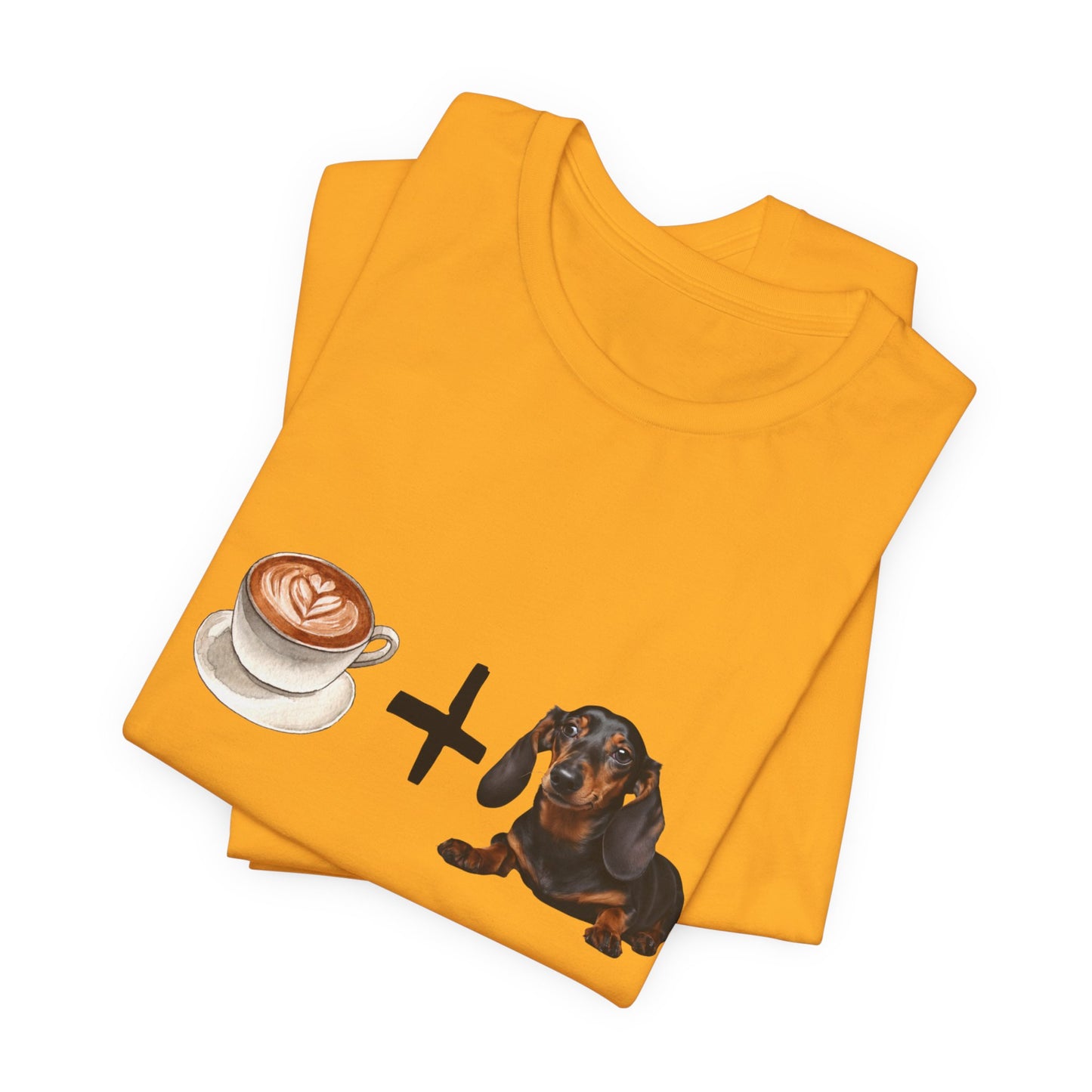 Coffee and Dachshunds T-Shirt — White — gift for Dachshund lover — SniffWaggleNWalk™