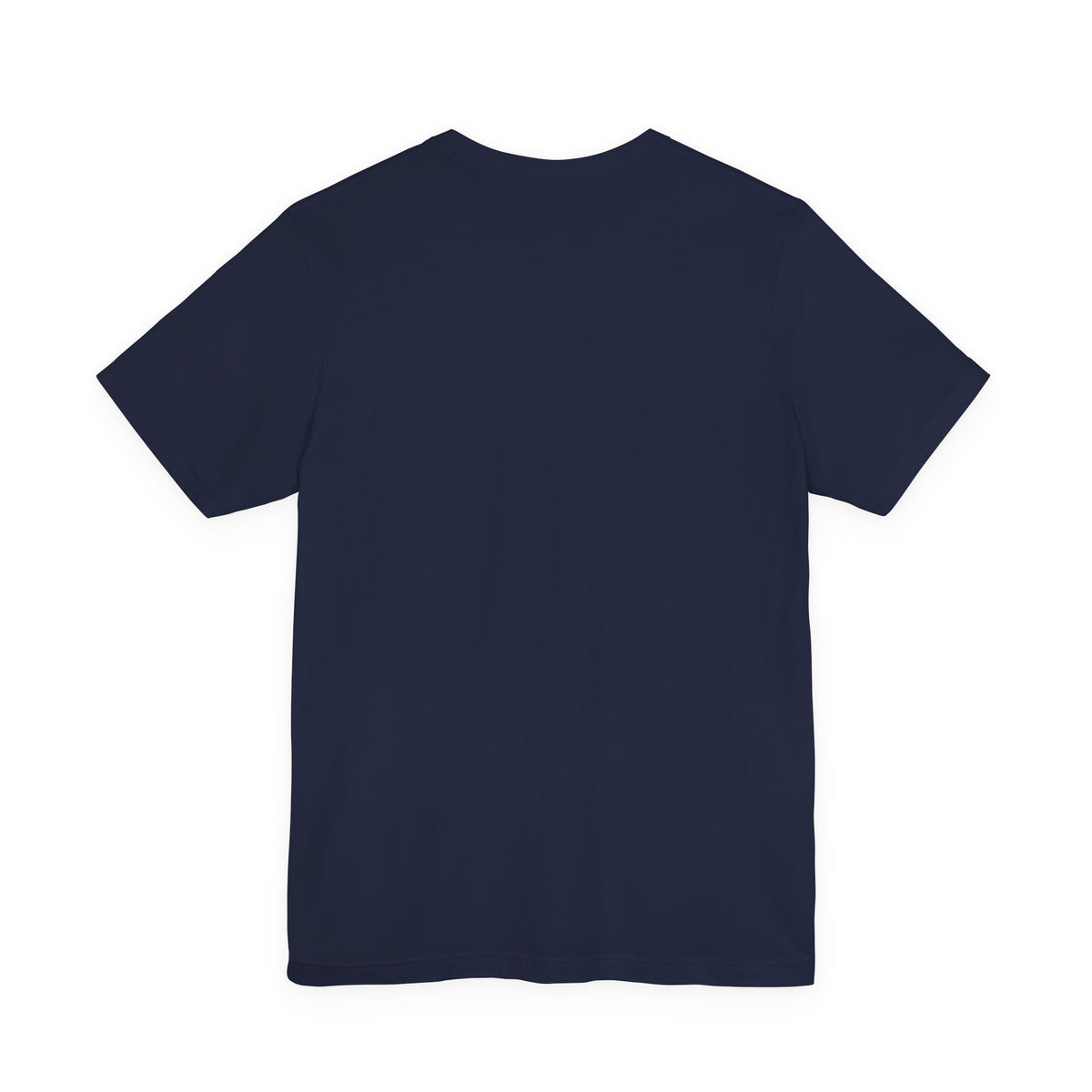 Personalized dog photo t-shirt in Navy, plain back view