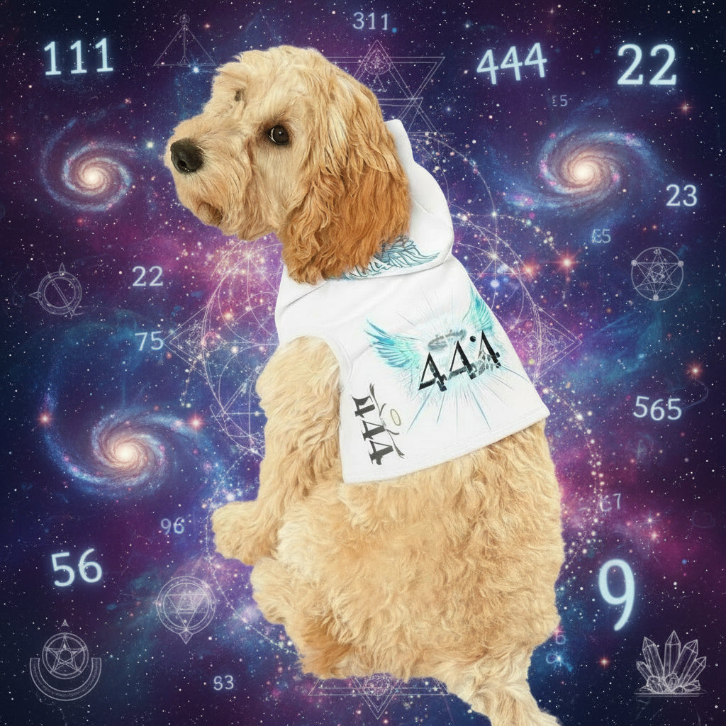 Calming Spiritual Pet Hoodie 444 Lifestyle Photo