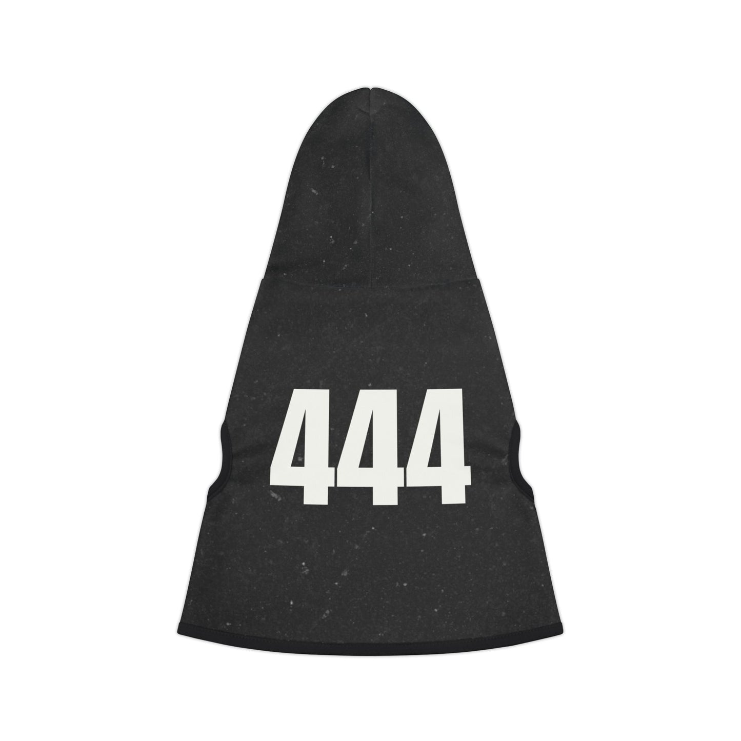 Black 444 angel number pet hoodie for dogs and cats