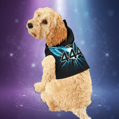 Trendy dog hoodie featuring angel number symbolism