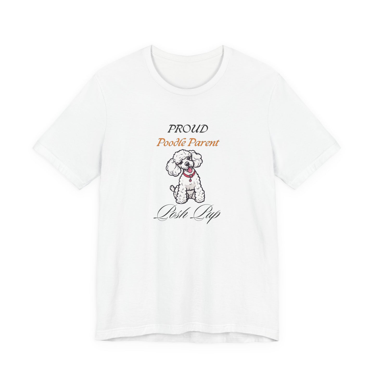 Proud Poodle Parent t-shirt in Yellow, front view