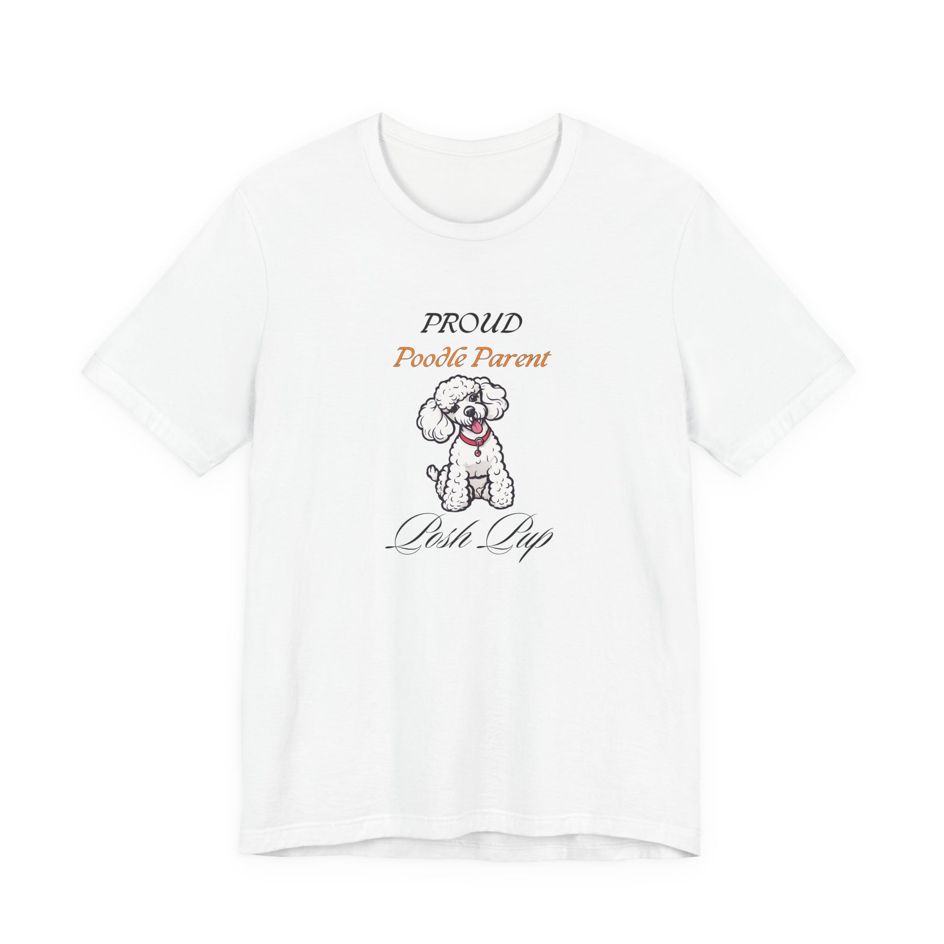Proud Poodle Parent t-shirt in Yellow, front view