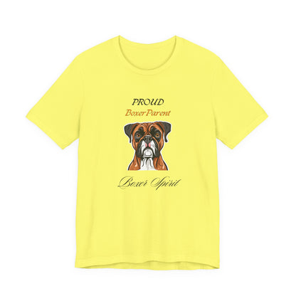 Proud Boxer Parent Natural t-shirt front view