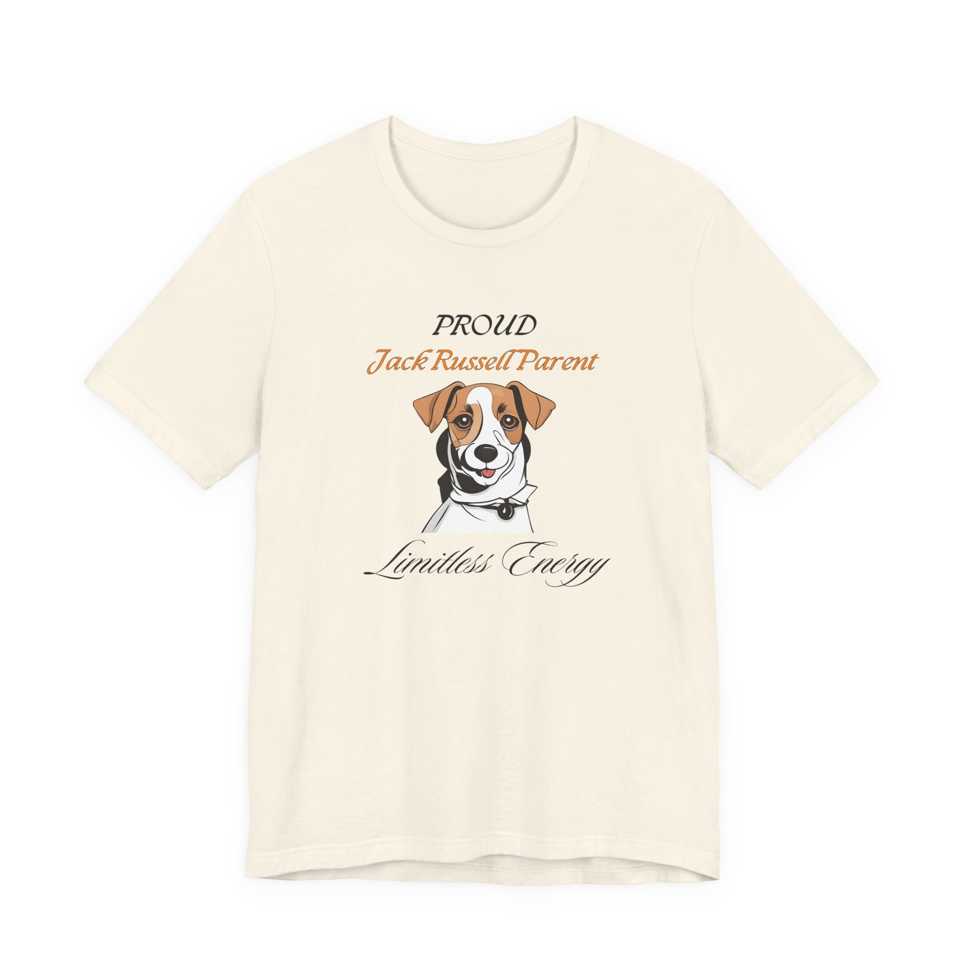 Proud Jack Russell Parent t-shirt in White, front view