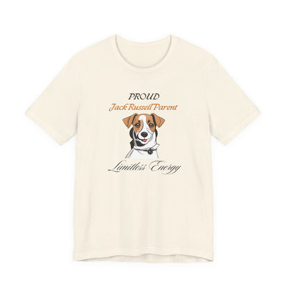 Proud Jack Russell Parent t-shirt in White, front view