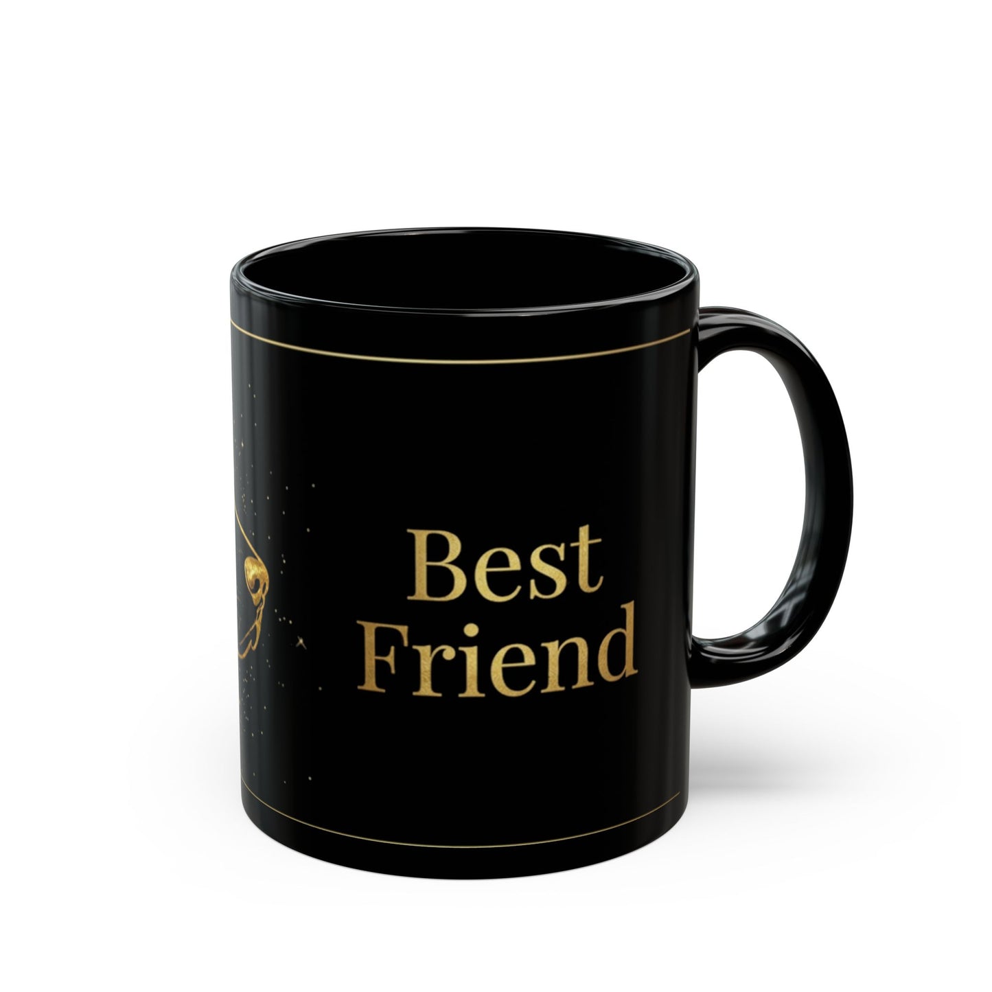 labrador Best Friend Dog Mug — Black Ceramic Coffee Cup (11oz, 15oz)